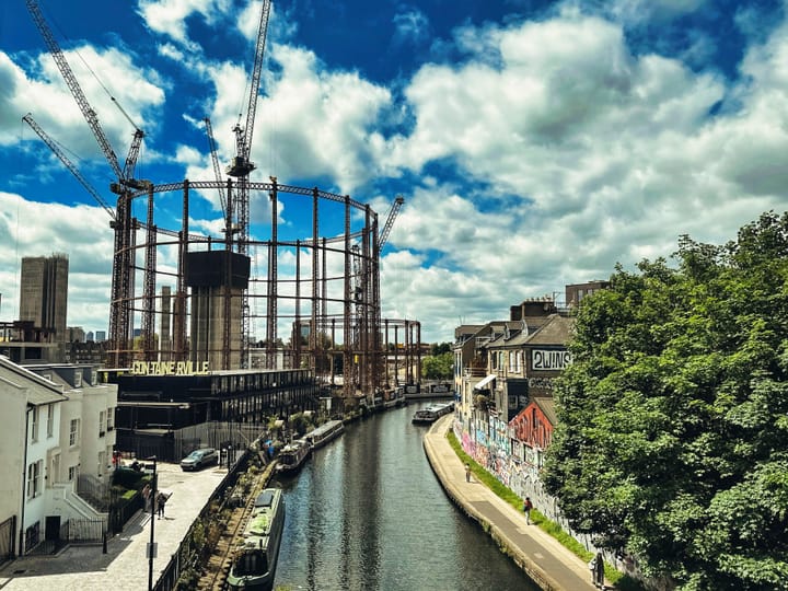 A Tale of Transformation: Regent's Canal and Its Historic Gasometers